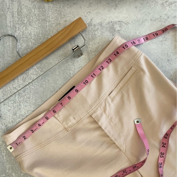 Isabel Marant || Ovida Side Slit Pants Cropped Trousers Cream Blush 40 - Picture 6 of 12